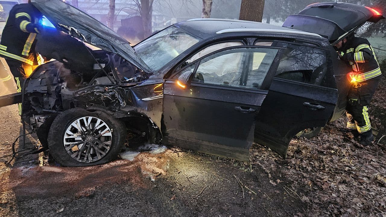 Artikelbild: Schwerer Unfall in Mulsum: 20-Jähriger prallt mit über 2,0 Promille gegen Baum